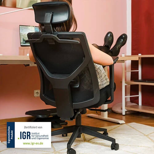 Ergonomisk kontorstol Liftor Focus, sort