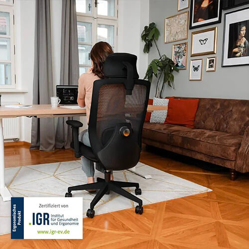 Ergonomisk kontorstol Liftor Space, sort