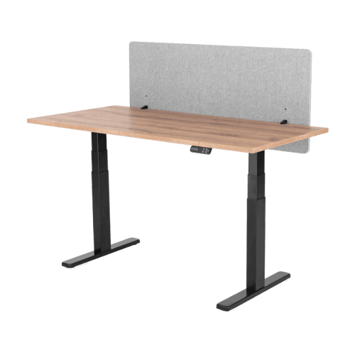 Liftor Silent, lydabsorberende bordskærm 155 x 60 cm, lysegrå